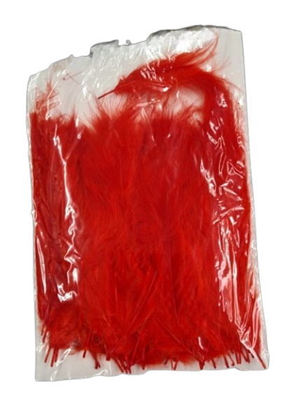 מארז נוצות לבלונים בצבע אדום