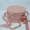 קופסה עגולה גדולה קטיפה בצבע וורוד