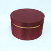 קופסה עגולה גדולה קטיפה בצבע בורדו