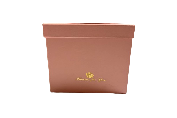 מארז מרובע ורוד נפתח לשתי קומות עם מקום לפרילינים