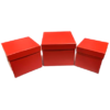 ⁦סט 3 קופסאות מרובעות בצבע אדום⁩ – תמונה ⁦2⁩