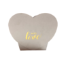 קופסת לב מיני לבנה עם ידיות