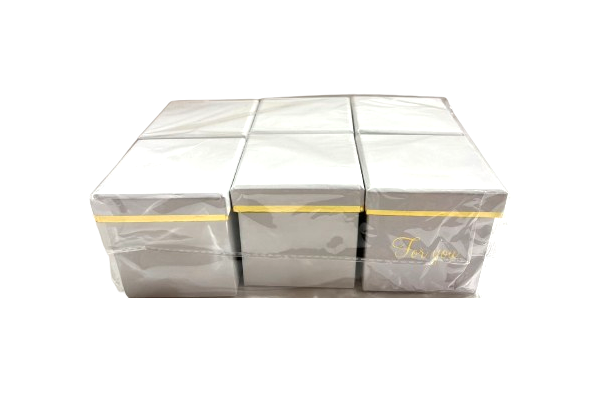 מארז 6 קופסאות מרובעות פור יו בצבע לבן