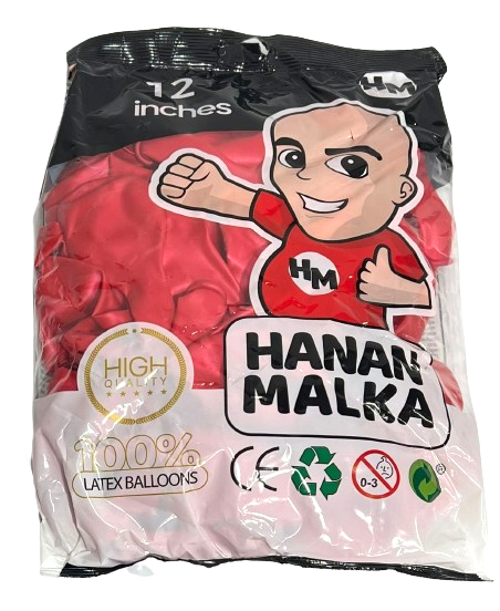 חבילת בלון מטאלי בצבע אדום 100 בלונים בחבילה
