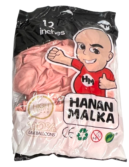 חבילת בלון פסטל בצבע אפרסק 100 בלונים בחבילה בגודל 12 אינץ