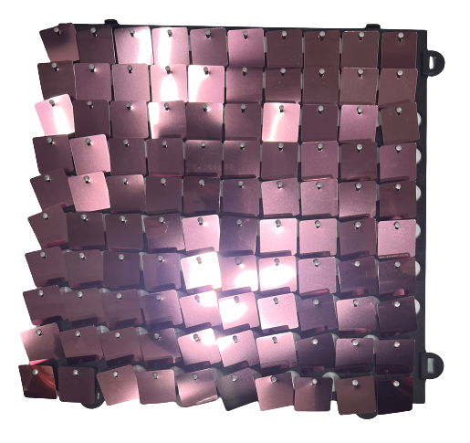 קיר פייטים צבע רוז גולד גודל 30/30