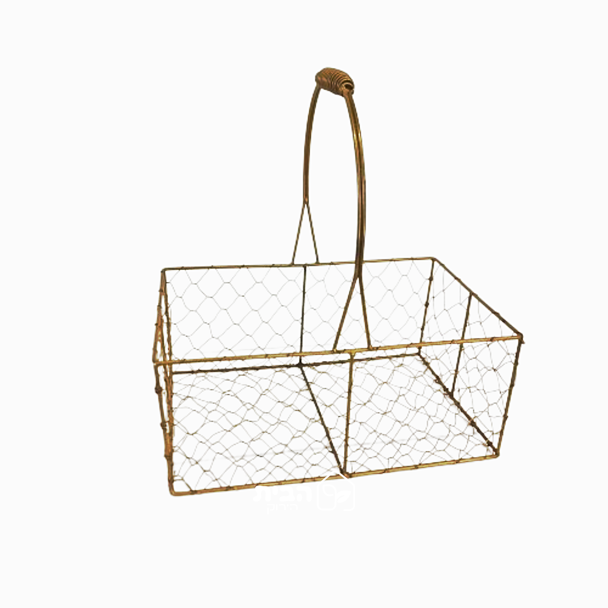 סלסלה רשת ממתכת עם ידית 28/18 סמ