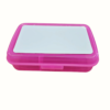 קופסת אוכל פלסטיק מחולקת צבע ורוד